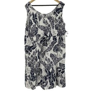 Baby Be Mine Dress Womens XL Blue Floral Scoop Neck Maternity Nursing Sundress